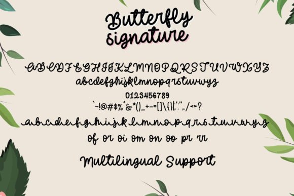 Butterfly Signature Font Poster 5