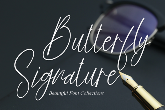 Butterfly Signature Font Poster 1