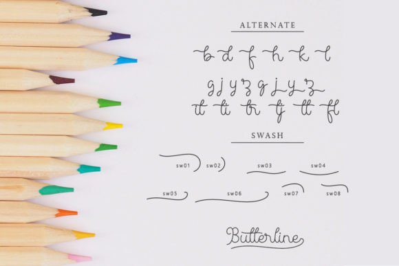 Butterline Font Poster 7