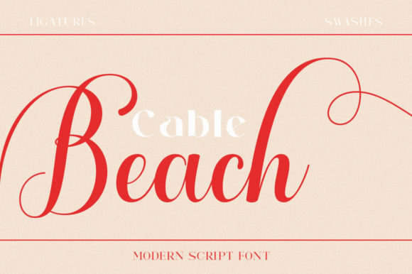 Cable Beach Font Poster 1
