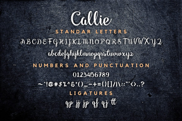 Callie Font Poster 8
