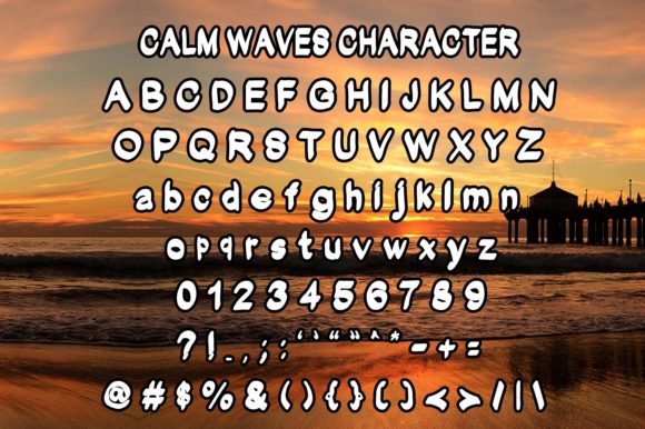 Calm Waves Font Poster 5