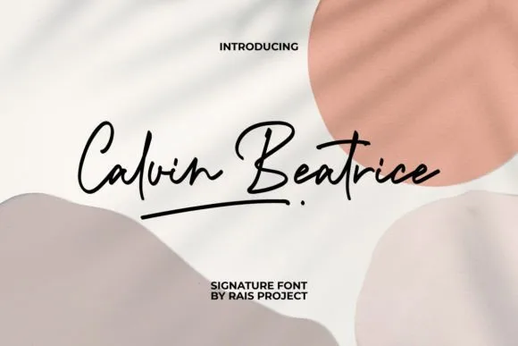 Calvin Beatrice Font Calvin Beatrice Font Poster 1