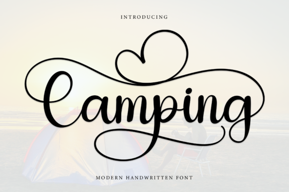 Camping Font Poster 1