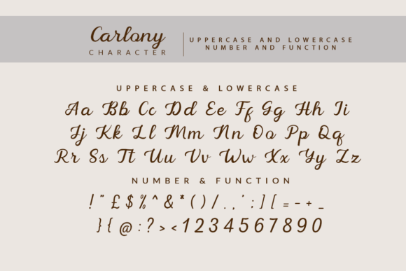 Carlony Font Poster 8