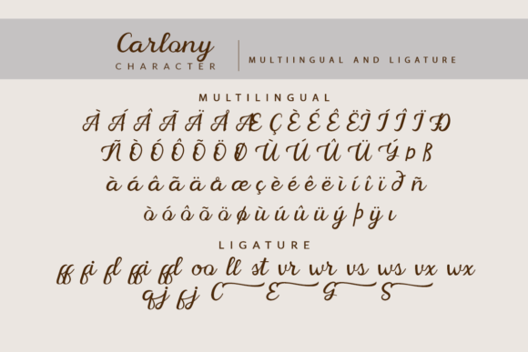 Carlony Font Poster 9