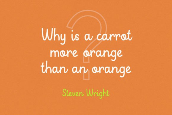 Carrot Font Poster 3