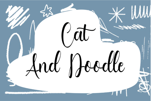 Cat and Doodle Font Poster 1