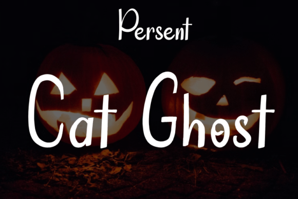 Cat Ghost Font Poster 1