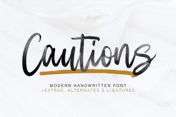 Cautions Font Poster 1