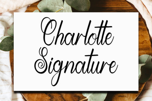 Charlotte Signature Font Poster 1