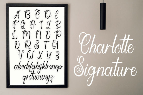 Charlotte Signature Font Poster 5