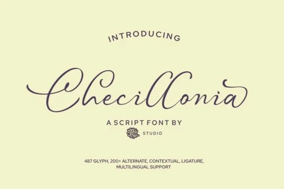 Checillonia Font Checillonia Font Poster 1