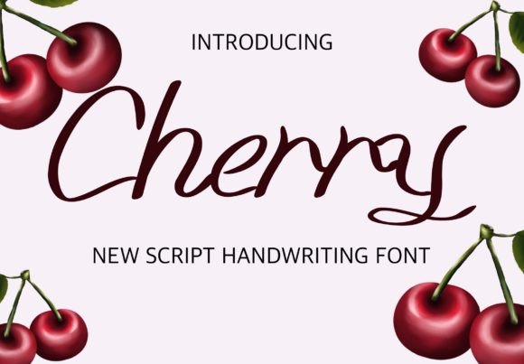 Cherry Font Poster 1