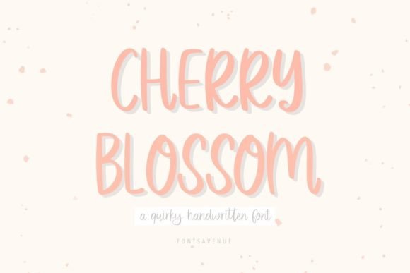 Cherry Blossom Font Poster 1