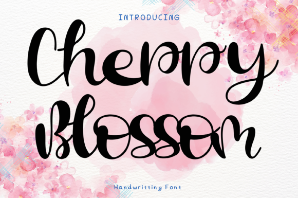 Cherry Blossom Font Poster 1