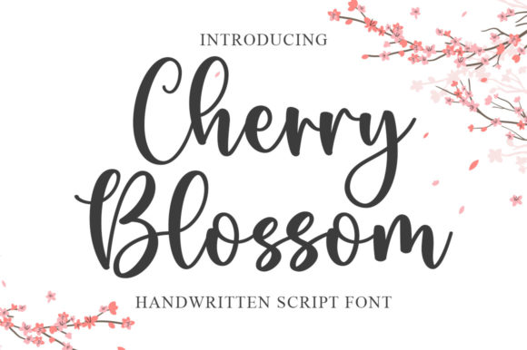 Cherry Blossom Font Poster 1