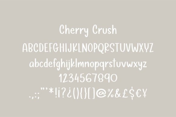 Cherry Crush Font Poster 2