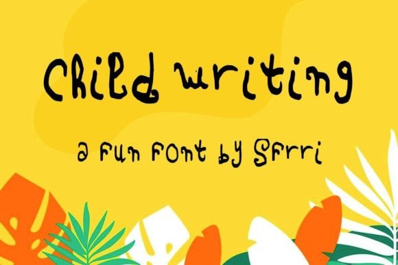 Child Writing Font Poster 1
