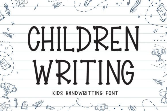 Children Writing Font Poster 1