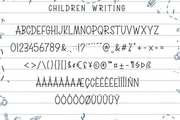 Children Writing Font Poster 8