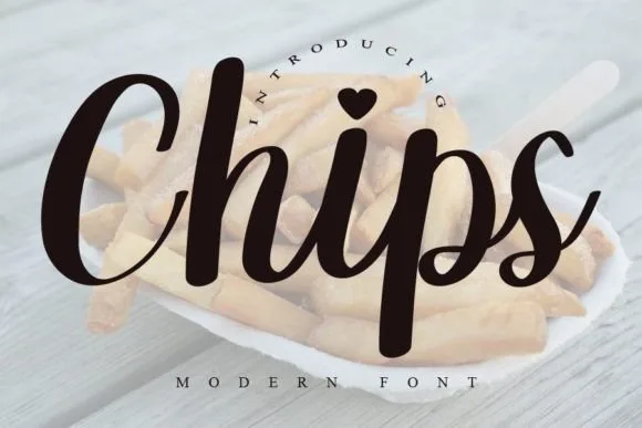 Chips Font Chips Font Poster 1