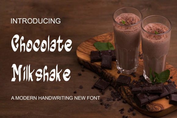 Chocolate Milkshake Font Poster 1