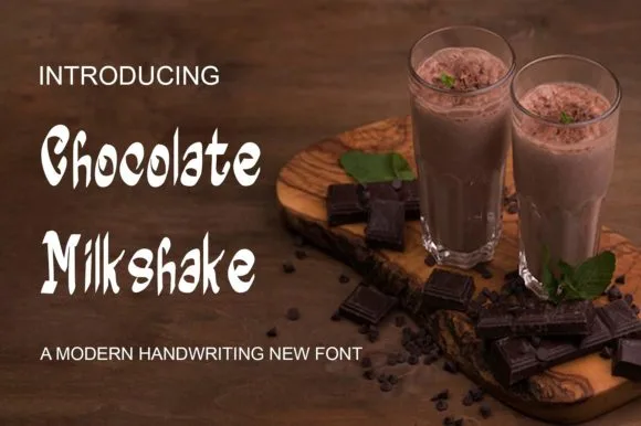 Chocolate Milkshake Font Chocolate Milkshake Font Poster 1