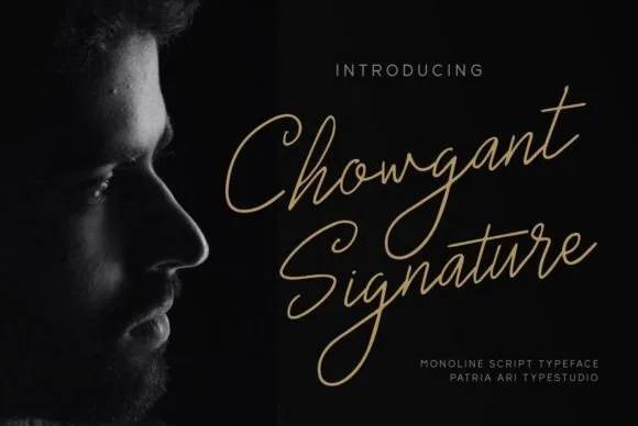 Chowgant Signature Font Chowgant Signature Font Poster 1