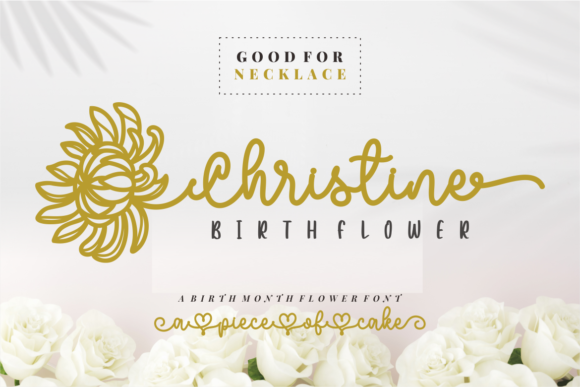 Christine Birth Flower Duo Font Poster 1