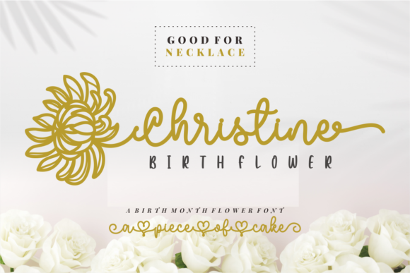 Christine Birth Flower Duo Font Christine Birth Flower Duo Font Poster 1