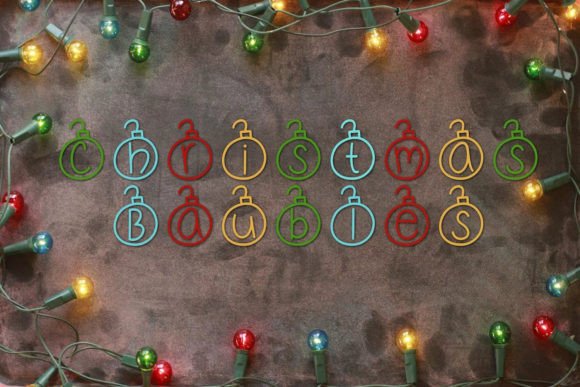 Christmas Baubles Font Poster 1