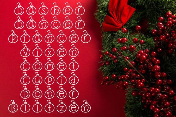 Christmas Baubles Font Poster 2