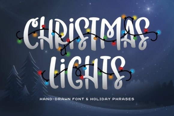 Christmas Lights Font Poster 1