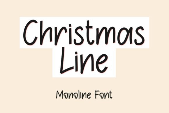 Christmas Line Font Poster 1