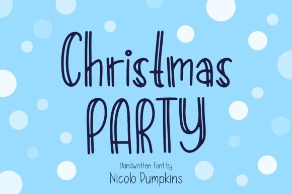 Christmas Party Font Poster 1