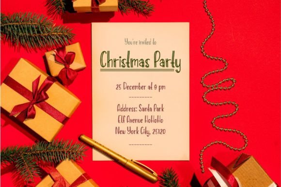 Christmas Party Font Poster 13