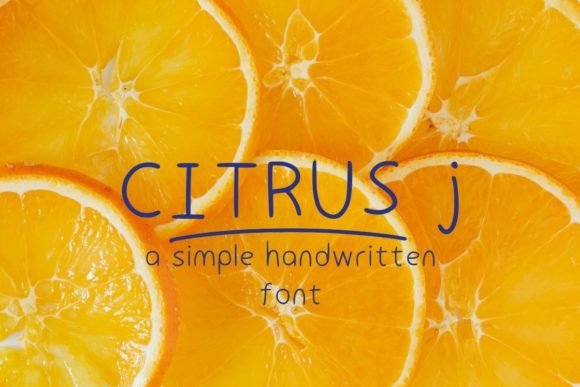 Citrus J Font Poster 1