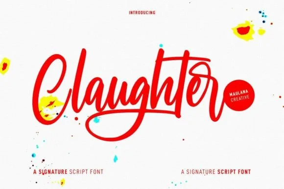 Claughter Font Claughter Font Poster 1