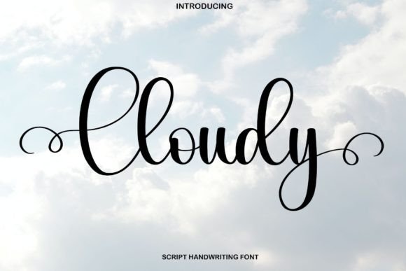 Cloudy Font Poster 1