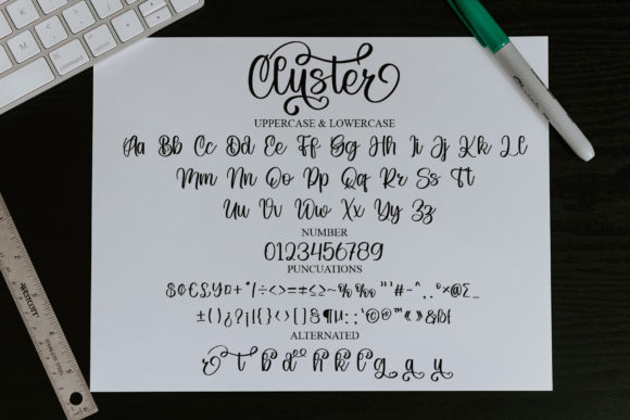 Cluster Font Poster 6