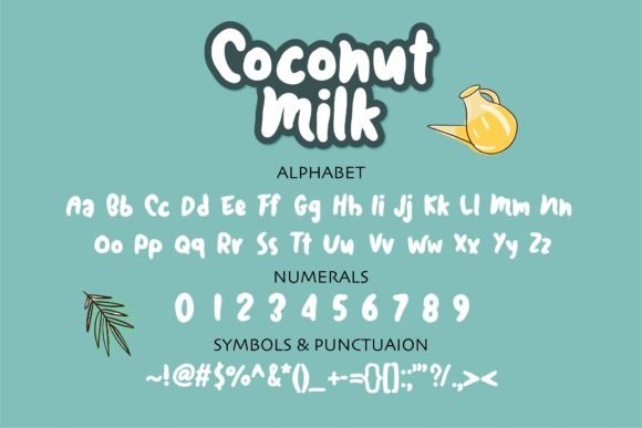 Coconut Milk Font Font Poster 2