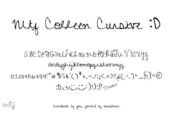 Colleen Cursive Font Colleen Cursive Font Poster 1