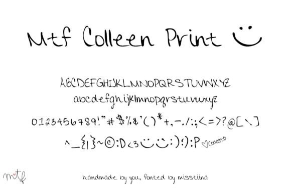 Colleen Print Font Poster 1