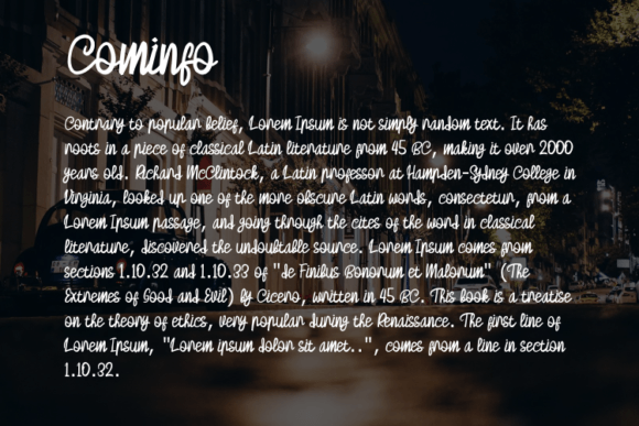 Cominfo Font Poster 3