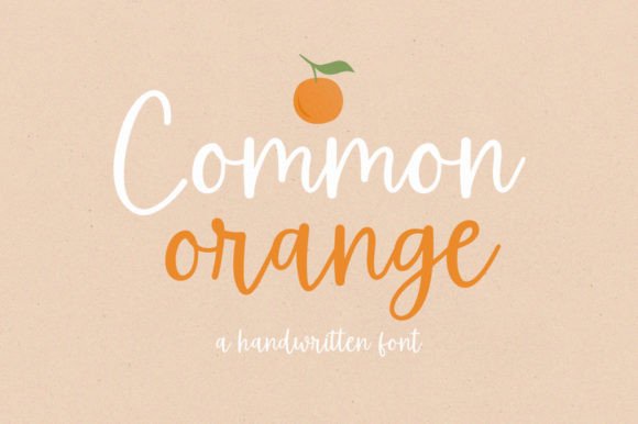 Common Orange Font Poster 1