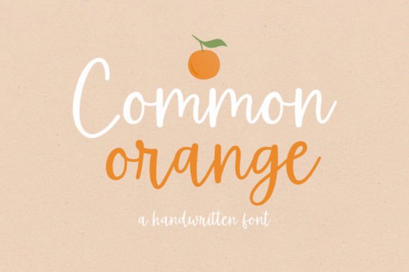 Common Orange Font Poster 1