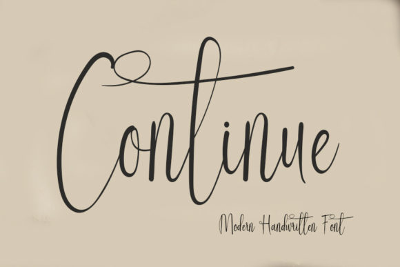 Continue Font Poster 1
