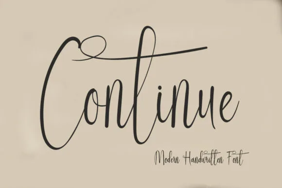 Continue Font Continue Font Poster 1
