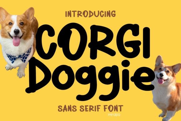 Corgi Doggie Font Poster 1
